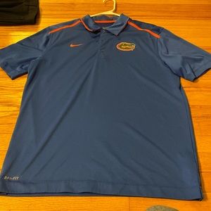 Nike dry-fit Blue Orange Florida Gators polo Large L
